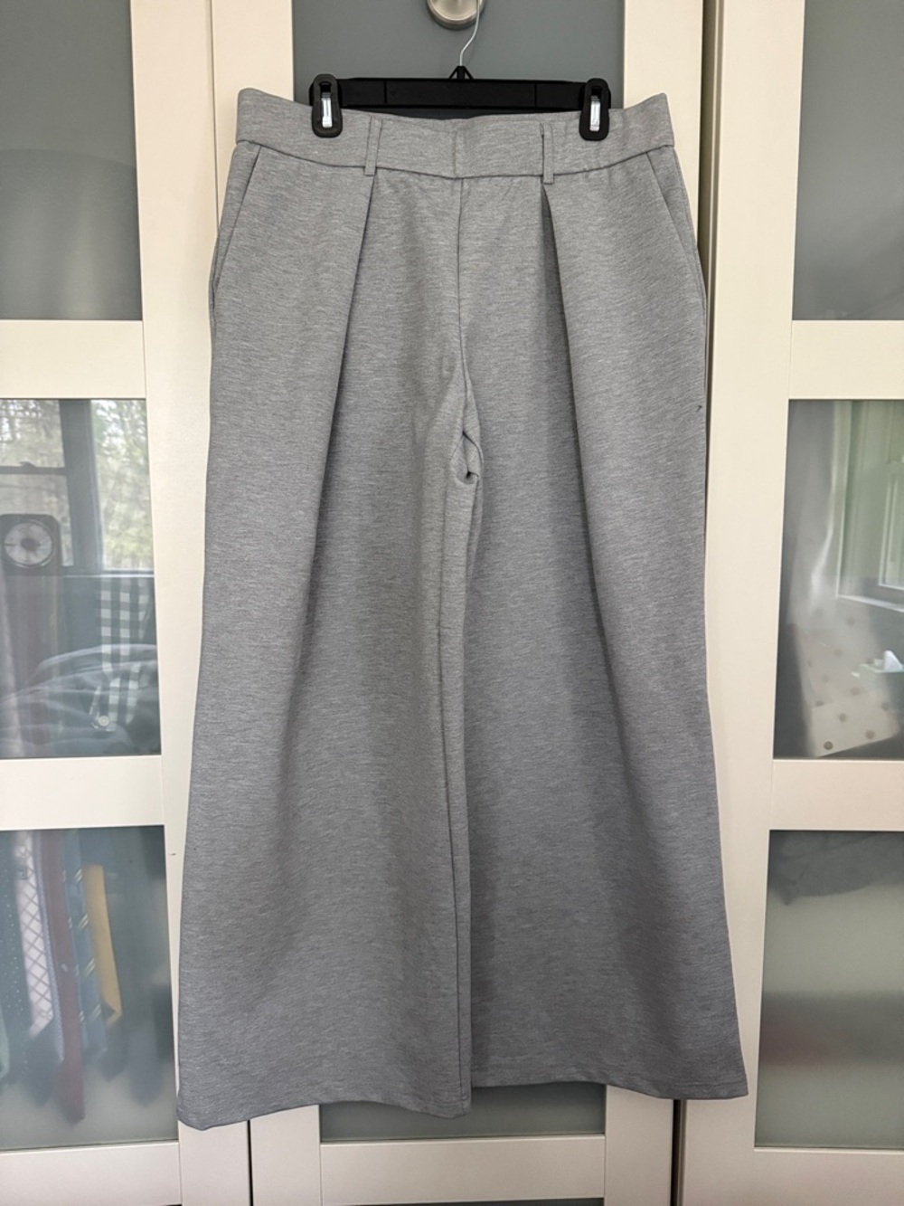 OGL Wide Leg Womens Pants in Light Gray